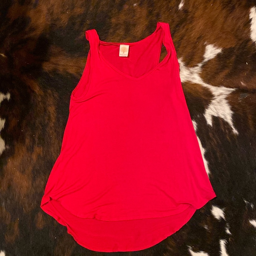 Red tunic tank top